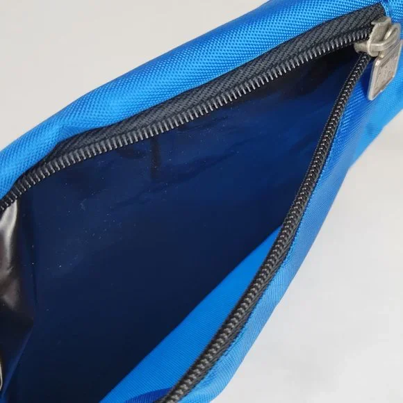 Retro 80s Blue TA Fanny Pack 3 Pocket Bum Bag Waist Wallet Crossbody - Picture 6 of 8